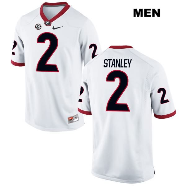 Georgia Bulldogs Men's Jayson Stanley #2 NCAA Authentic White Nike Stitched College Football Jersey IMO7556BD